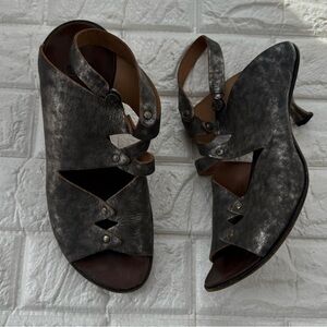 CYDWOQ Himalaya heeled Shoes Sandals 37.5 silver gray